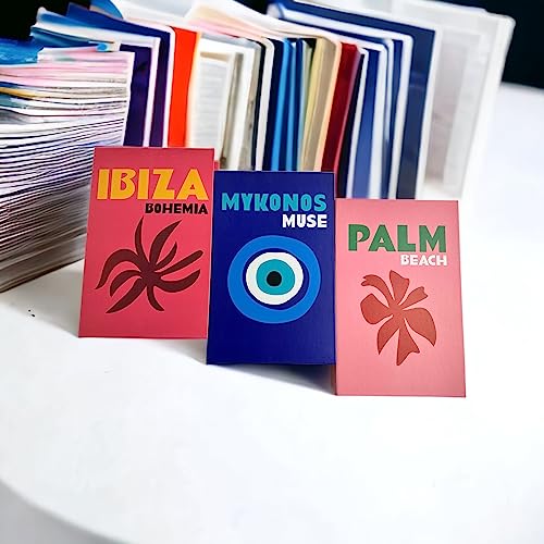 3 pcs (Ibiza/Mykonos/Palm Beach) Decorative Book Set Faux Books Home Decorative Book Props Fake Book Bookshelf Faux Books Display Books Decor Hotel Fake Book B Kraft Paper Sheets