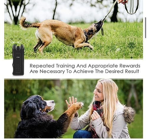 Anti Barking Device Ultrasonic Dog Deterrent Control Sonic Bark Deterrents Stop Waterproof Mini Outdoor Deterrent Rechargeable with 3 in 1 Bark Control Tool Frequency Levels Humanized and Safe